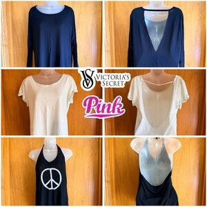 PINK Victoria's Secret Open Back T-shirt Bundle XS/S Oversized